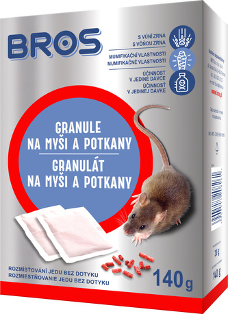 Granule na myši a potkany BROS 140g