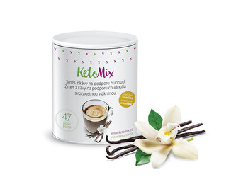 KetoMix Instantní káva na podporu hubnutí s příchutí vanilky 94 g