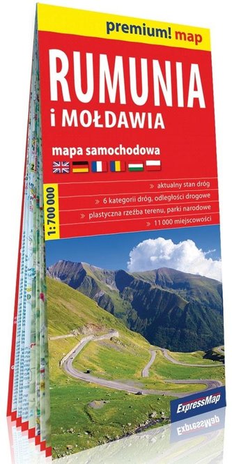 Rumunia i Mołdawia 1:700 000 mapa samochodowa