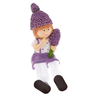 Levandulová holčička - sedící 10,5 cm