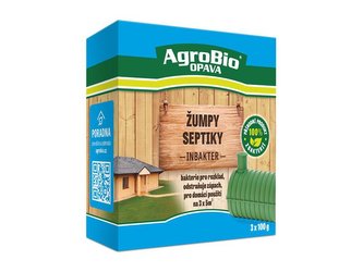 Přípravek k rozkladu organických nečistot AgroBio Inbakter Žumpy a septiky 3x100g