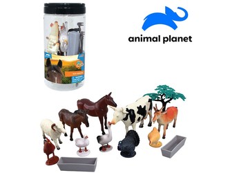 Zvířátka farma, mobilní aplikace pro zobrazení zvířátek, 13 ks, 15,7 cm