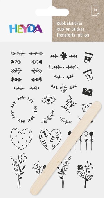 HEYDA Propisoty 10 x 19 cm - ornamenty černé