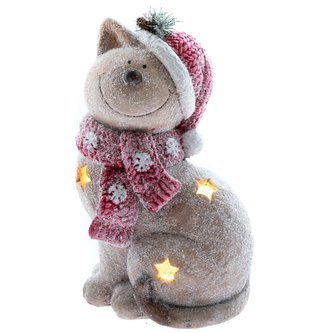 Keramická kočička s LED světlem