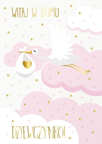 Karnet B6 PR-172 Witaj w domu, dziewczynko
