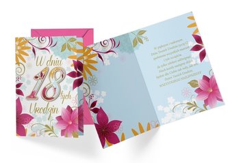 Karnet B6 DK-618 Urodziny 18