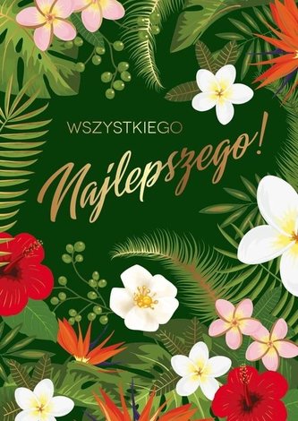 Karnet B6 PP-2099 Wszystkiego najlepszego kwiaty