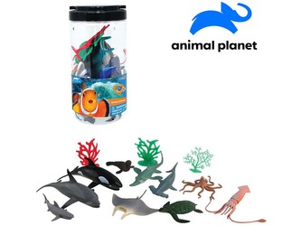 Zvířátka mořská, mobilní aplikace pro zobrazení zvířátek, 13 ks, 20,1 cm