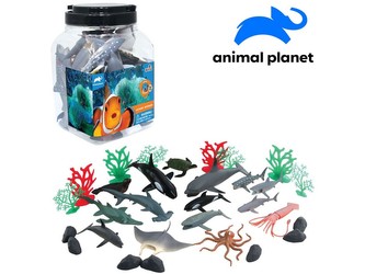 Zvířátka v dóze - mořská, 30 ks, mobilní aplikace pro zobrazení zvířátek, 20,1 cm