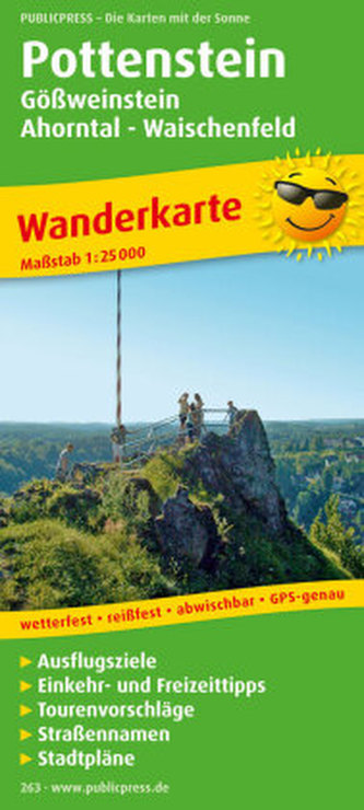 PublicPress Wanderkarte Pottenstein, Gößweinstein - Ahorntal - Waischenfeld