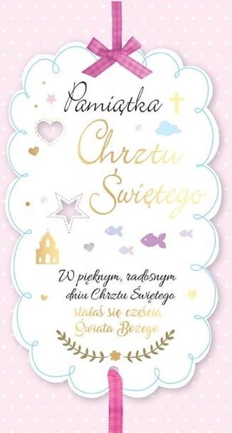 Karnet PM-069 Chrzest (różowy)