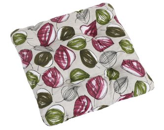 Sedák BERTA prošívaný - lístky - 40x40 cm, prošívaný