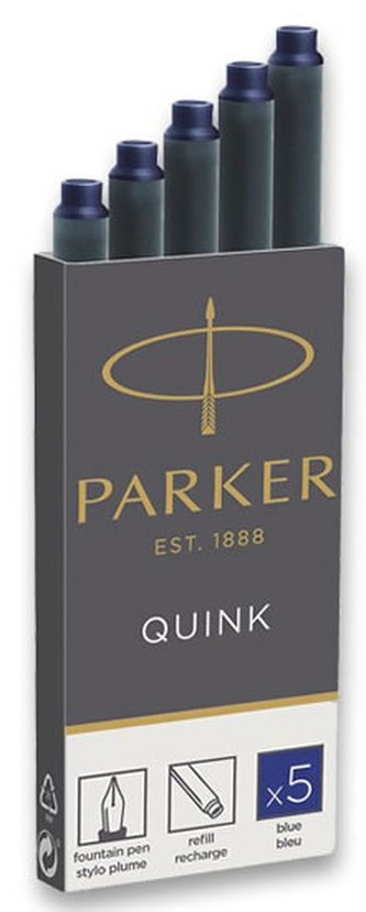 Inkoustové bombičky Parker modré