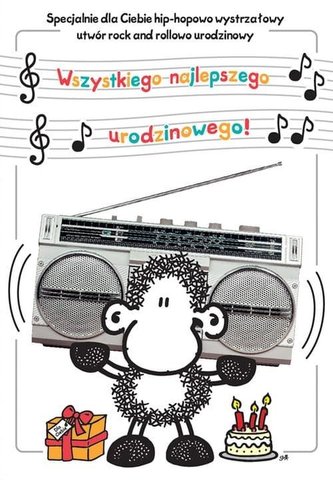 Karnet B6 Sheepworld 73584 Urodziny Radio