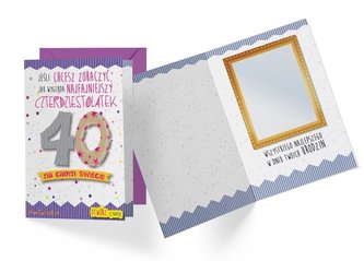 Karnet B6 DK-486 Urodziny 40-latka lusterko