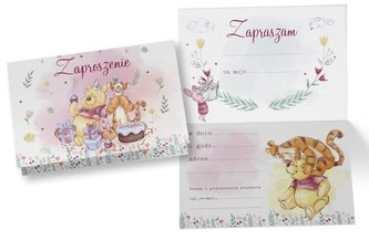 Zaproszenie ZD-006 Kubuś i Tygrysek (5 szt.)