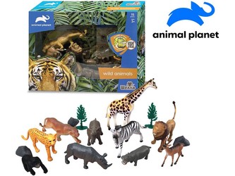 Zvířátka safari, 15 ks, mobilní aplikace pro zobrazení zvířátek, 15,8 cm