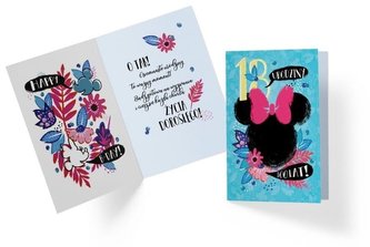 Karnet B6 3DS-014 Urodziny 18 Myszka Minnie