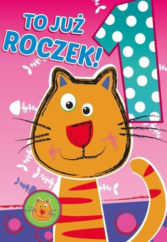 Karnet B6 PP-1551 Roczek kotek (cyferki)