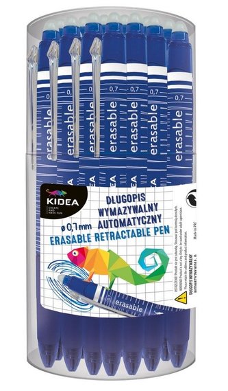 Długopis wymazywalny automatyczny D (24szt) KIDEA