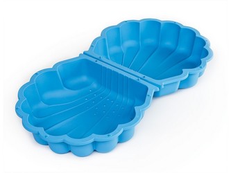 Pískoviště mušle s víkem modré