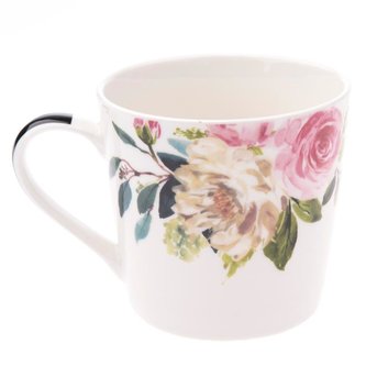 Hrnek porcelánový s květy růží 400 ml