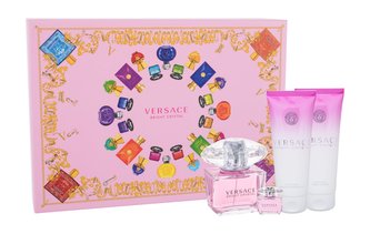 Versace Bright Crystal toaletní voda 90 ml + toaletní voda 5 ml + tělové mléko 100 ml + sprchový gel 100 ml