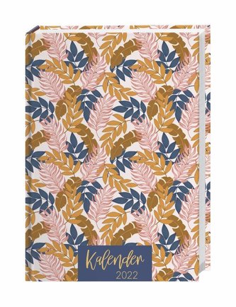 Tropical Leaves Kalenderbuch A5 Kalender 2022
