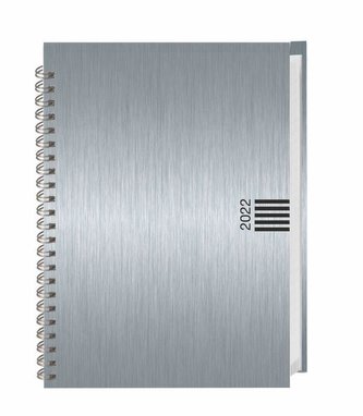 Wochen-Cheftimer A5, Alu silber 2022