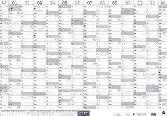 Mega-Posterplaner, silber 2022