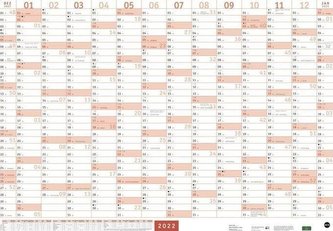 Mega-Posterplaner, rot 2022