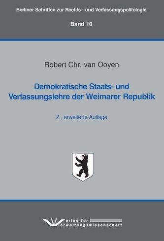 Demokratische Staats- und Verfassungslehre der Weimarer Republik