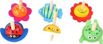 Small Foot  Dřevěná káča zvířátka 1 ks