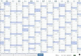 Mega-Posterplaner, blau 2022