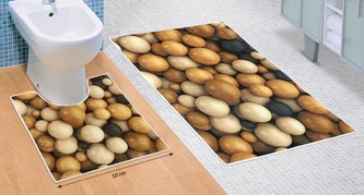 3D tisk  sada - dřevěné koule - sada (60x100, 50x60 cm WC )