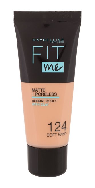Maybelline Fit Me! Makeup Matte + Poreless 30 ml 124 Soft Sand pro ženy