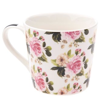Hrnek porcelánový s růžemi 400 ml