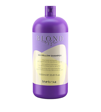 Inebrya BLONDESSE No-Yellow šampon proti žlutým odleskům na blond, odbarvené nebo šedé vlasy 1000ml