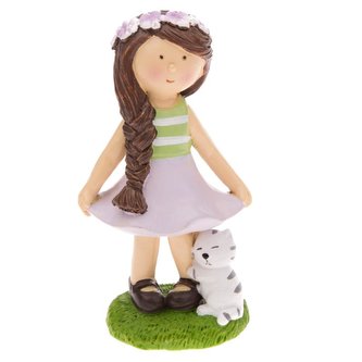 Postavička Holčička s kočkou 10 cm