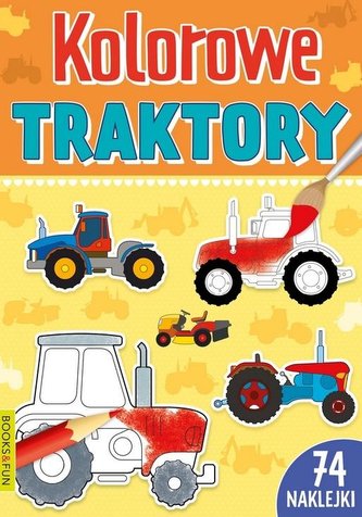 Kolorowe traktory z naklejkami