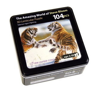 The Purple Cow Puzzle 3D  - Sibiřští bojující tygři 104 dílků