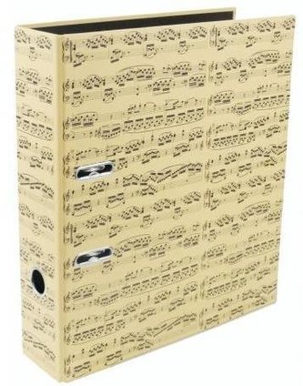 Segregator A4 kremowy w nuty - 70 mm