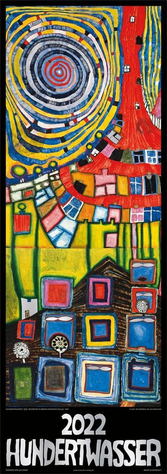 Hundertwasser Streifenkalender Art 2022