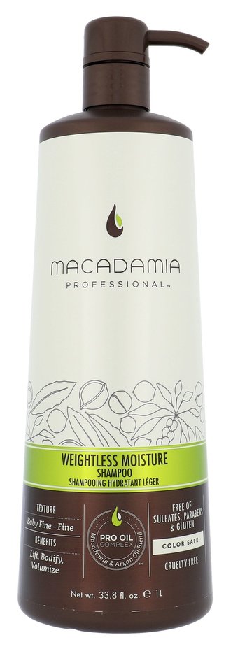Macadamia Professional Weightless Moisture Šampon 1000 ml pro ženy