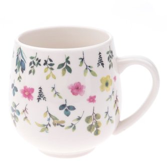 Porcelánový buclák - s kvítím 530 ml