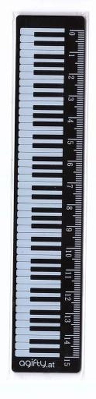 Linijka czarna 15 cm