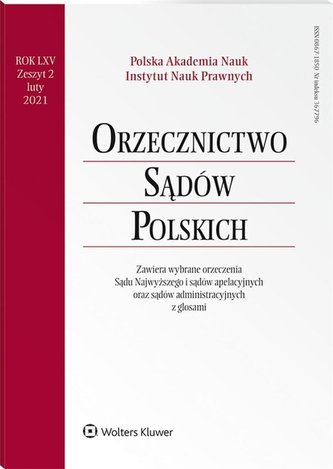 Orzecznictwo Sądów Polskich 2/2021