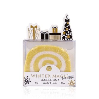 ACCENTRA Šumivá bomba do koupele vanilka a pižmo Winter Magic (Bubble Bar) 100 g unisex