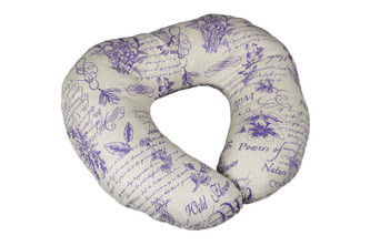 Polštářek cestovní podkova - byliny fialové - 30x35 cm