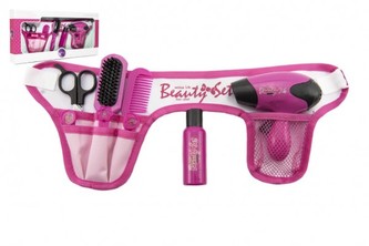 Sada krásy/Malá kadeřnice s fénem a doplňky plast na setrvačník v krabici 48x23x5cm